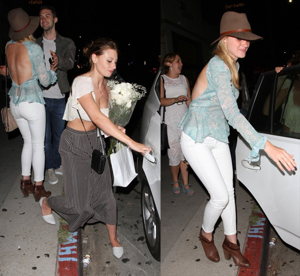 Alyson & Amanda AJ Michalka - at Pikey bar in Hollywood adds---4-1