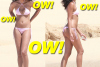 Chanel Iman Relaxing On The Beach In A Bikini In Cabo