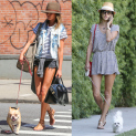 Chrissy Teigen & Alessandra Ambrosio are Sexy Dogwalkers!