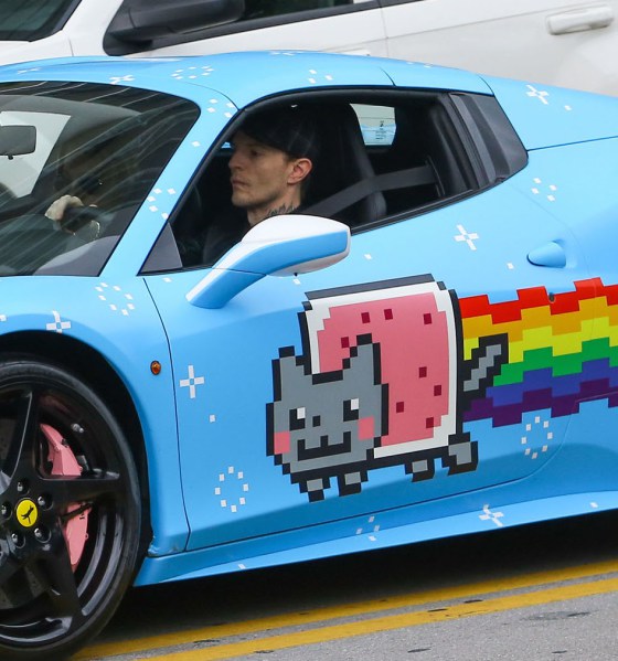 Deadmau5 Showing Off His Custom Ferrari In Miami