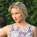 Exclusive... Dianna Agron Out For Dinner With A Mystery Man