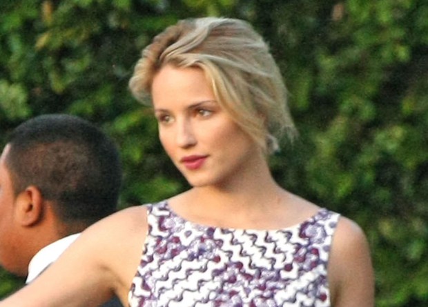 Exclusive... Dianna Agron Out For Dinner With A Mystery Man
