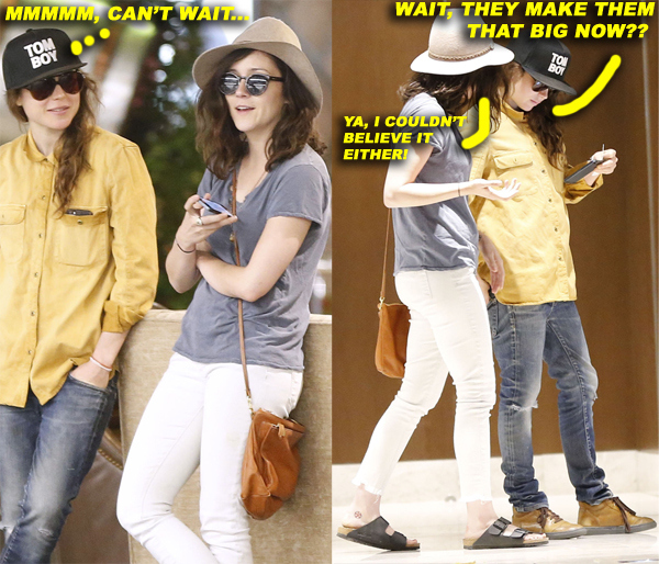 Semi-Exclusive... Ellen Page Out With A Female Friend At The Grove