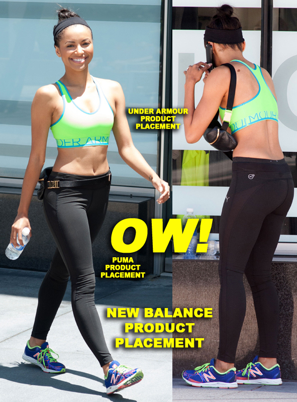 EXCLUSIVE: Kat Graham shows off her toned figure as she heads in and out of a class at Soul Cycle in West Hollywood