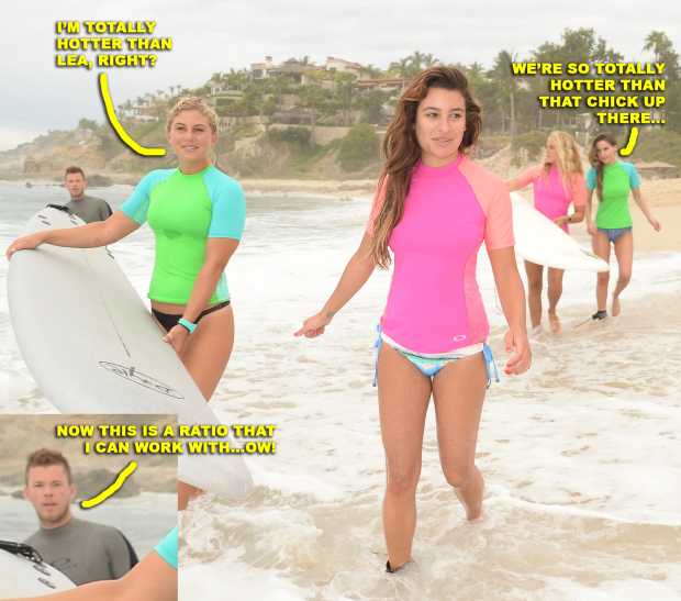Lea Michele - Oakley Learn To Ride-Surf in Cabo San Lucas adds---sjakh