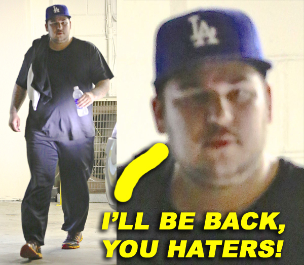 Exclusive - Rob Kardashian Leaves The Gym In LA