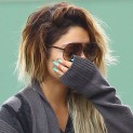 Vanessa Hudgens Fills Up Gas in Studio City! Plays The Annoying Card By Hiding Her Face From Papz!