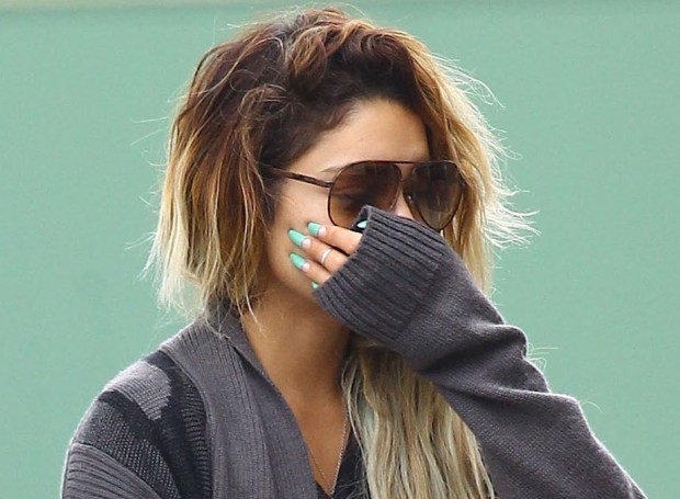 Shy Vanessa Hudgens Getting Gas In Studio City