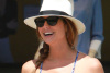 Stacy Keibler All Smiles While Proudly Showing Off Her Baby-Bump