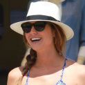 Stacy Keibler All Smiles While Proudly Showing Off Her Baby-Bump