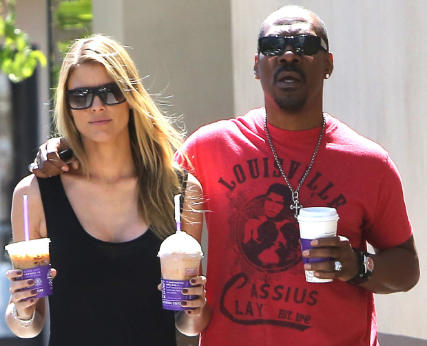 EXCLUSIVE: Eddie Murphy and his girlfriend Paige Butcher seen leaving a coffee bean store in Studio City