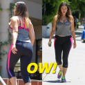 Kelly Brook Works Out Her Curvy Figure Wearing Skechers