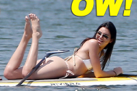HAMPTONS: Bikini-Clad Kendall Jenner Seen Paddleboarding With A Friend