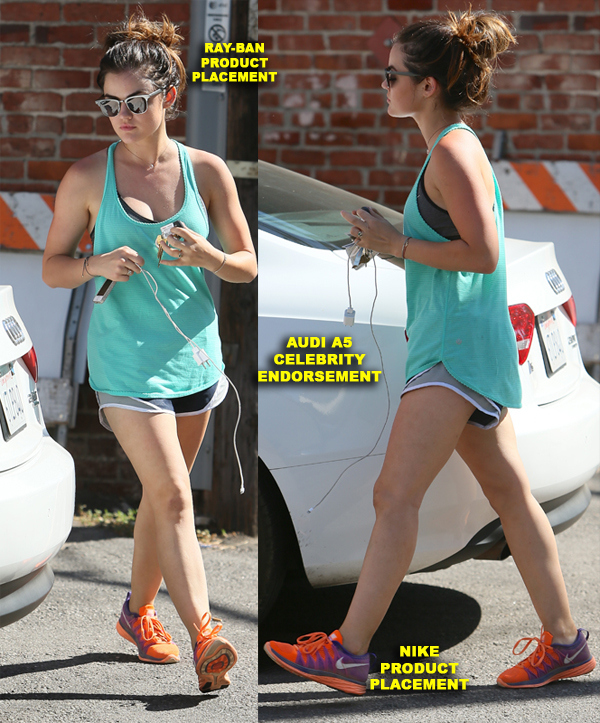 Lucy Hale seen leaving a gym