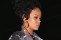 Rihanna Looking Very Serious In West Hollywood