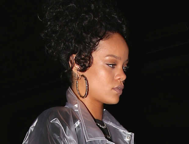 EXCLUSIVE: Singer Rihanna on her way to the studio to finish her new album in West Hollywood