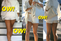 Vanessa Hudgens & Her Sexy Legs Visit Nine Zero One Salon