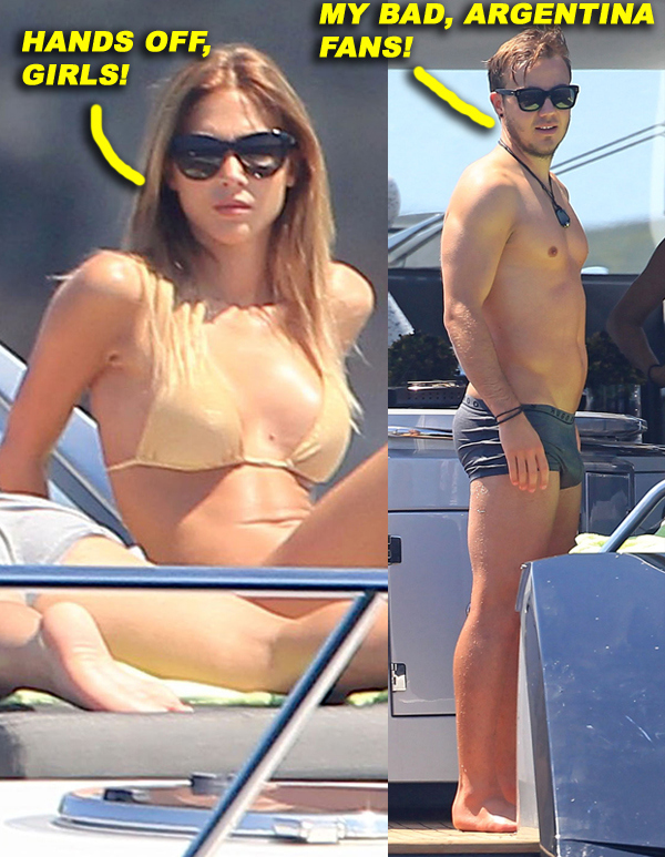 Semi-Exclusive... World Cup Hero Mario Gotze Vacations With Ann-Kathrin Brommel