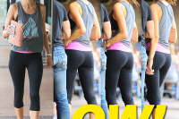 Alessandra Ambrosio Displays Her Tight Booty Workout Pants