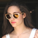 Emmy Rossum Works Her Simple Style While Out For Lunch
