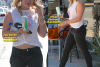 Hilary Duff Enjoys Fiji Water & Steaz Iced Green Tea AT THE SAME TIME