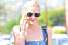 Jaime King Photographed Walking on Grass & Down A Curb in Beverly Hills!