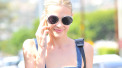 Jaime King Photographed Walking on Grass & Down A Curb in Beverly Hills!