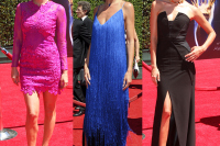 Keltie Knight, Heidi Klum, Renee Bargh at 2014 Creative Arts Emmy Awards