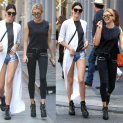 Kendall Jenner & Hailey Baldwin Catwalk Around NYC