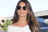 Stylish Lily Aldridge Photographed Going Up Curb At LAX!