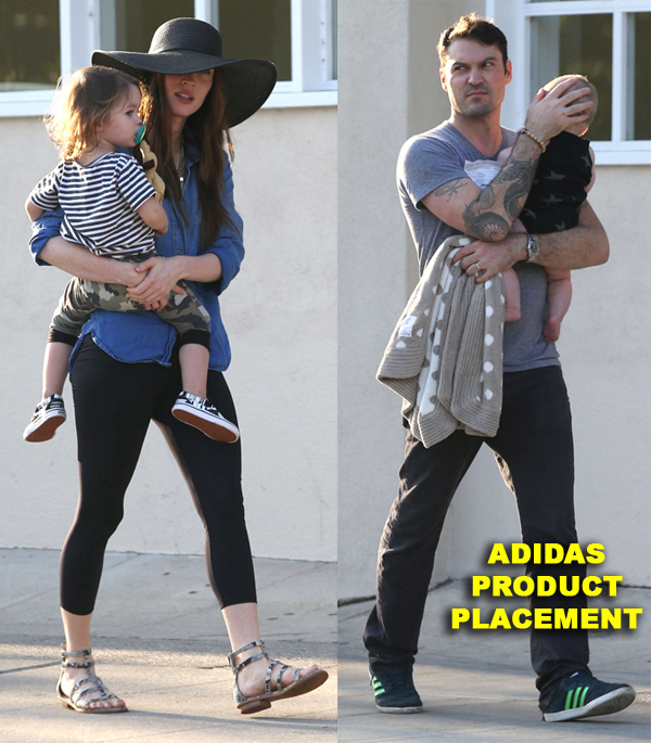 Exclusive... Megan Fox & Brian Austin Green Take Their Sons To Dinner