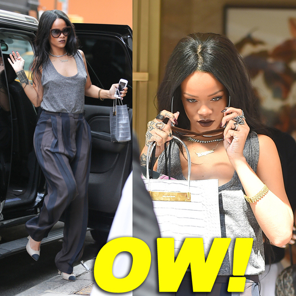 Rihanna seen arriving in a style at the Philippe Chow Restaurant in New York City