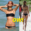 Sveva Alviti Shows Off Her Bikini Body At The Beach