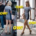 Taylor Swift Wears Mini Dress Showing Her Sexy Legs in NYC