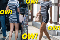 Taylor Swift Wears Mini Dress Showing Her Sexy Legs in NYC
