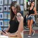 Alessandra Ambrosio Visits Apple Store!  Did She Upgrade To iPhone 6?
