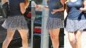 Kelly Brook Is All Smiles Paying A Parking Meter