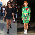 Lily Aldridge vs. Bella Thorne at Jeremey Scott Fashion Show duringMBFW