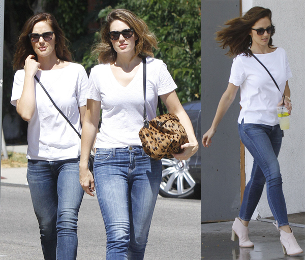 Mandy Moore & Minka Kelly Twins For The Day