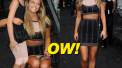 Nina Agdal at New York Fashion Week for Herve Leger by Max Azria