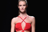 PARIS: Rosie Huntington-Whiteley On The Runway At The Balmain Show