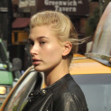 Hailey Baldwin Catwalks Around Tribeca with friends