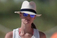 MIAMI: Julie Henderson Keeps A Low Profile While Catwalking Around The Beach
