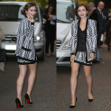 Lily Collins Visits ITV Studios in London