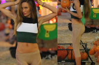 Natalie Gal Lookin’ Sexy at Mr. Bones Pumpkin Patch