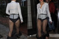 Rita Ora Wears Outlandish Outfit For Dinner Date
