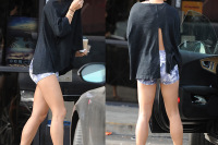 Vanessa Hudgens Gets Shy Out In Los Angeles