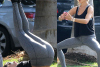 Alessandra Ambrosio Doing Yoga In Santa Monica