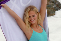 Erin Heatherton Does A Beach Shoot For Roxy in Malibu
