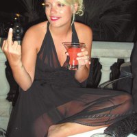 Lily Allen Upskirt See-Through & No Panties!